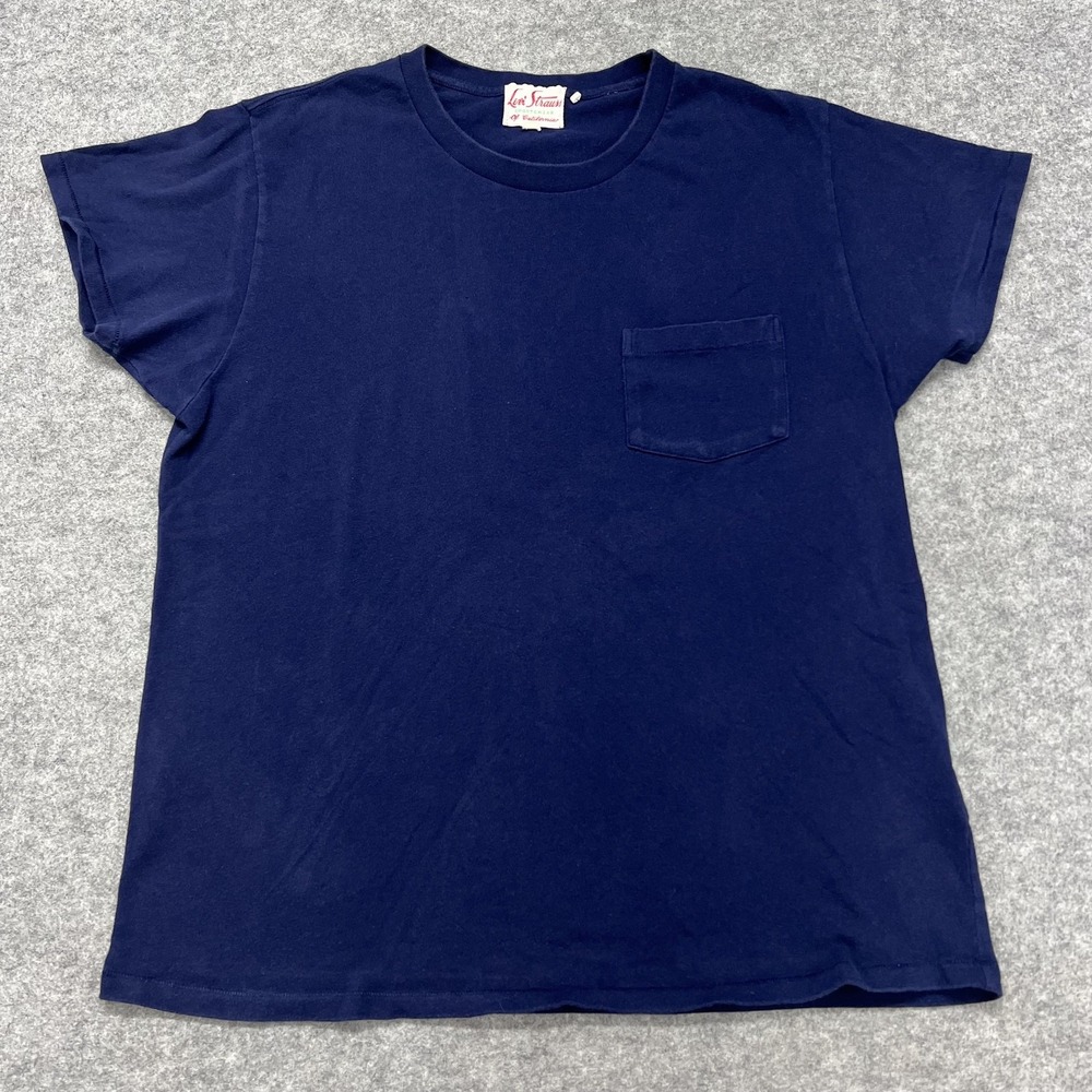 Levi's Vintage Clothing Mens Large Blue Pocket Tee Portugal Crew Neck 50s LVC